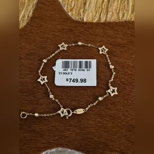 New Turkey made 14k star bracelet